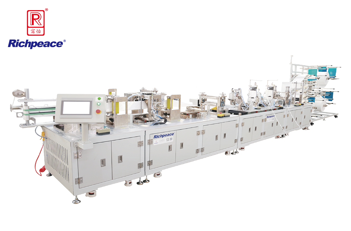 富怡全自動(dòng)折疊口罩連續(xù)型生產(chǎn)線 （焊頭帶）