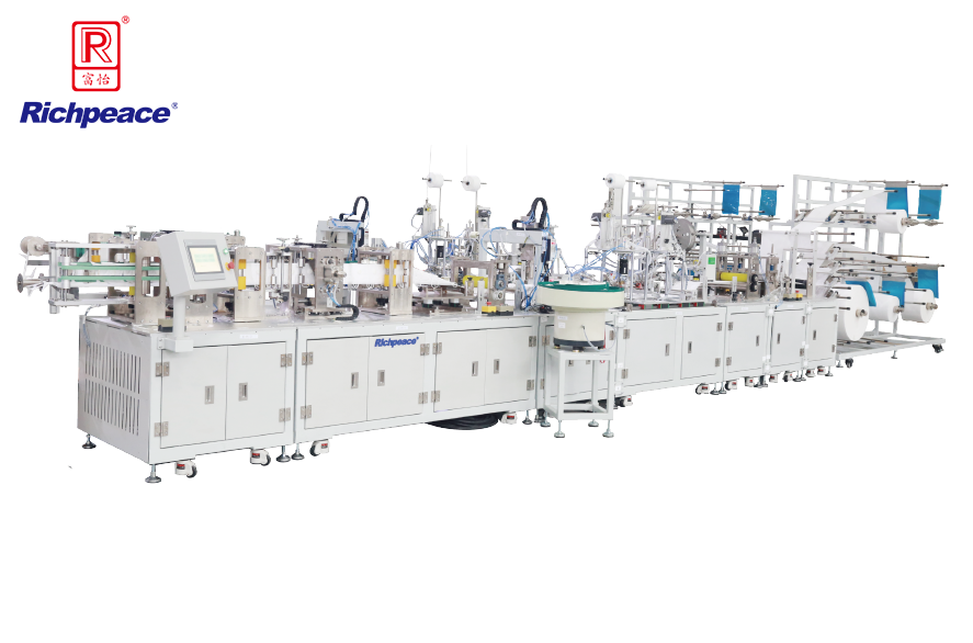 富怡全自動(dòng)折疊口罩啟停型生產(chǎn)線 （焊耳帶)