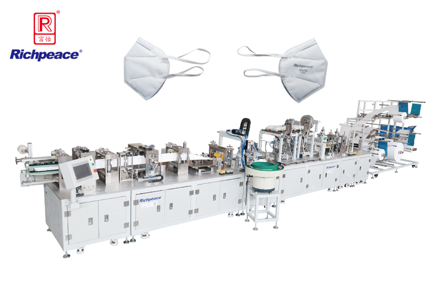 富怡全自動折疊口罩啟停型生產(chǎn)線 （焊頭帶）