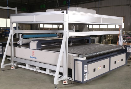 部分醫(yī)用床墊保護(hù)墊/枕頭套的絎縫、裁切一體激光裁床